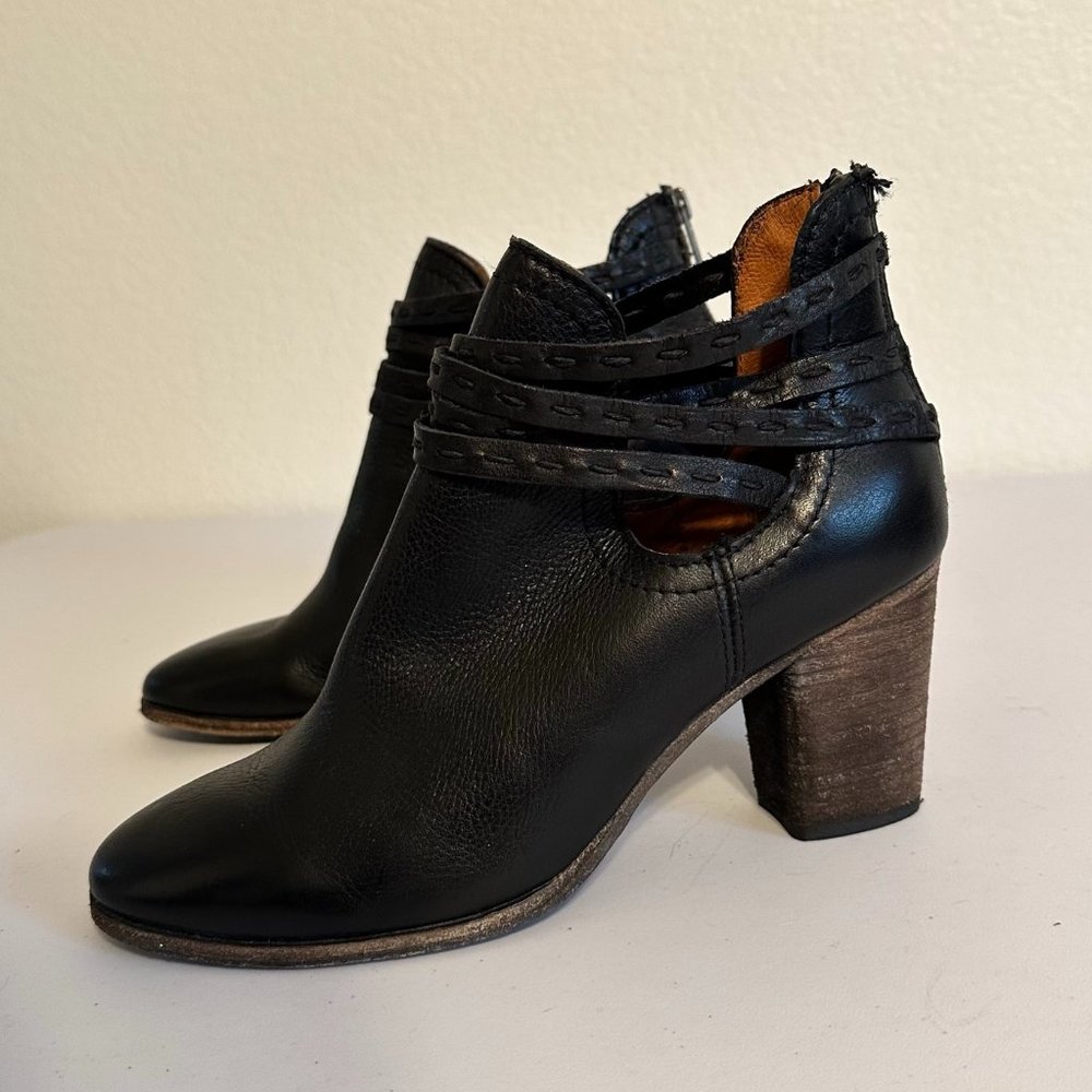 FRYE Women's Naomi Pickstitch Shootie Ankle Bootie Black Size 7 Boots